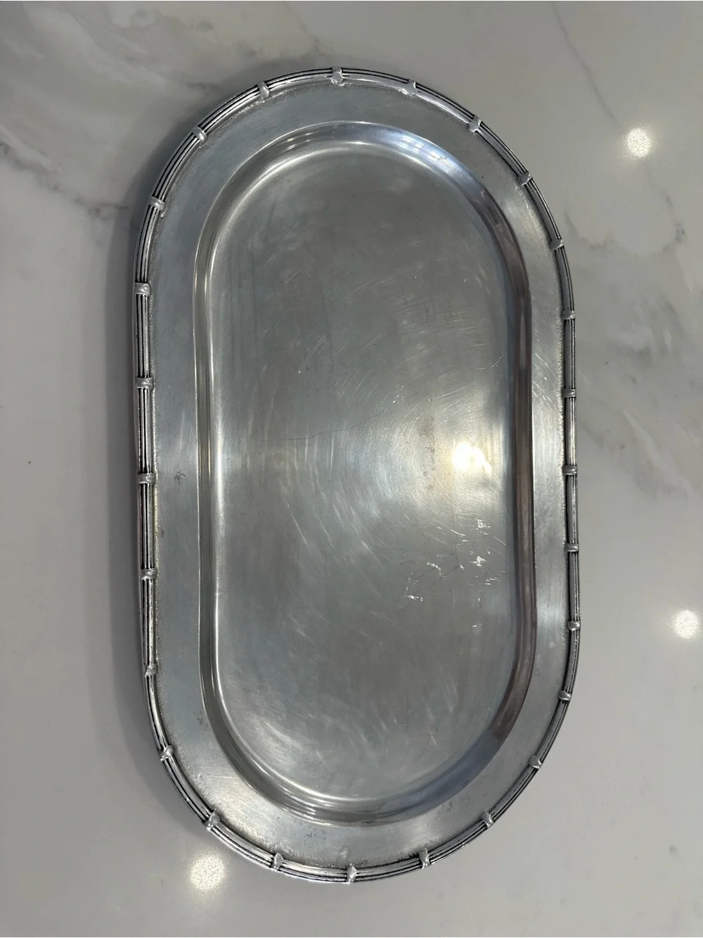 Wilton Armetale Silver Oval Serving Tray